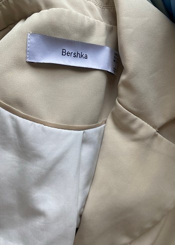 Düğmeli Bej Midi Blazer Kadın Ceket - Görsel 4