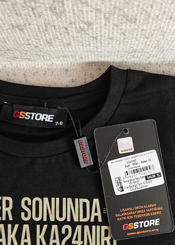 GS Store Galatasaray Çocuk 7-8 Tişört - Görsel 4