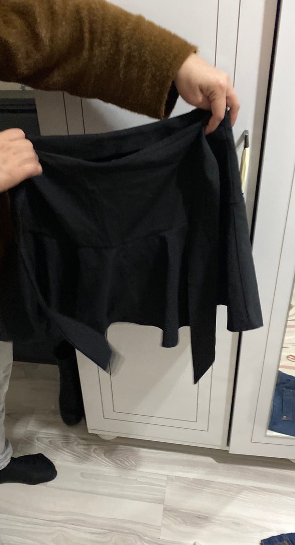 Siyah Midi Hamile Etek - Görsel 2