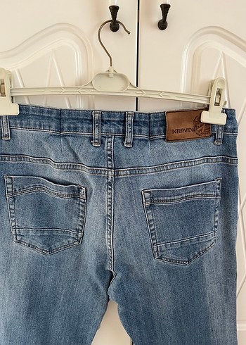Diğer Erkek Mavi Denim Midi Boy Kot Pantolon