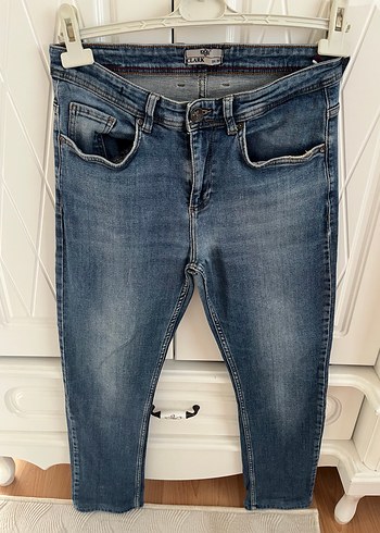 Diğer Erkek Mavi Denim Midi Boy Kot Pantolon