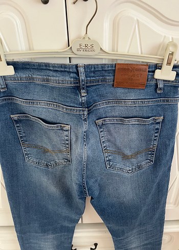 l/xl Beden Erkek Mavi Midi Boy Dar Kesim Kot Pantolon 50 beden