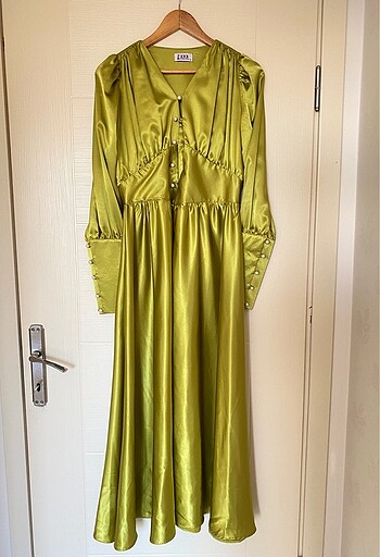 Vintage Saten Elbise