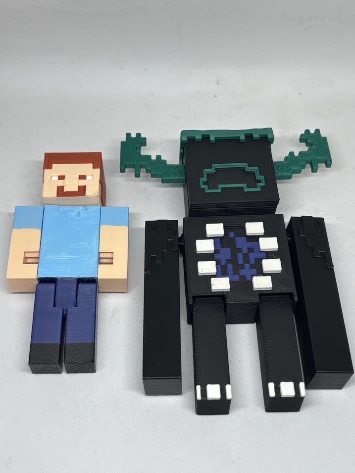 minecraft steve ve warden figuru set - Görsel 2