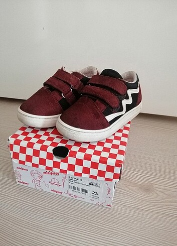 23 Beden bordo Renk Minipicco Ortopedik Erkek Çocuk Ayakkabısı