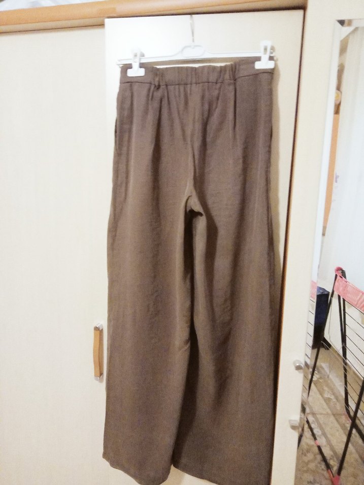 Kahverengi Bol Paça pantalon - Görsel 5