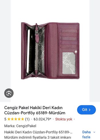 Cengiz Pakel Kilitli Mor Deri Kadın Cüzdanı