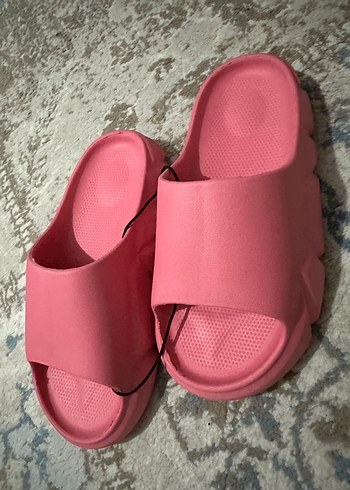 39 Beden pembe Renk Pembe Platform Topuklu Kadın Terlik