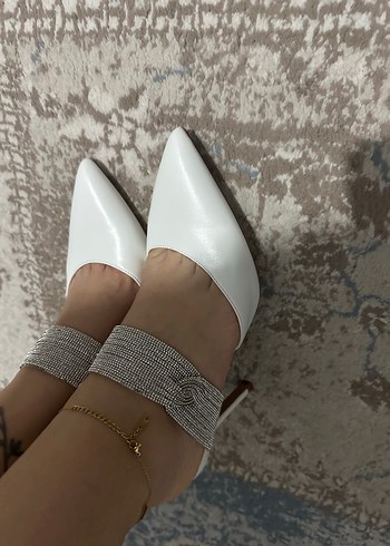39 Beden beyaz Renk Nine West Beyaz Stiletto Topuklu Kadın Ayakkabı