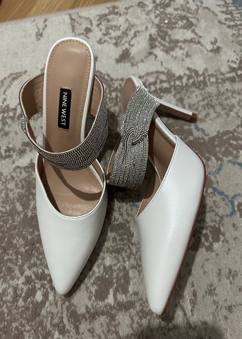 39 Beden Nine West Beyaz Stiletto Topuklu Kadın Ayakkabı