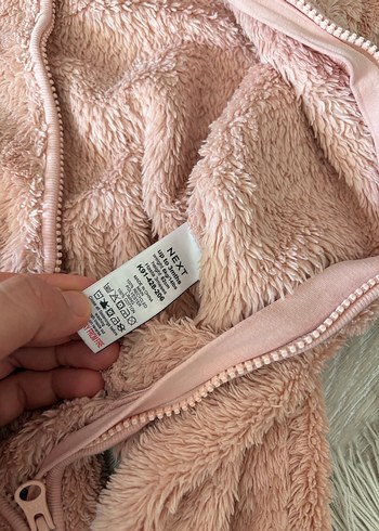 Pembe Kürklü Bebek Kız Mont Tulum - Görsel 2