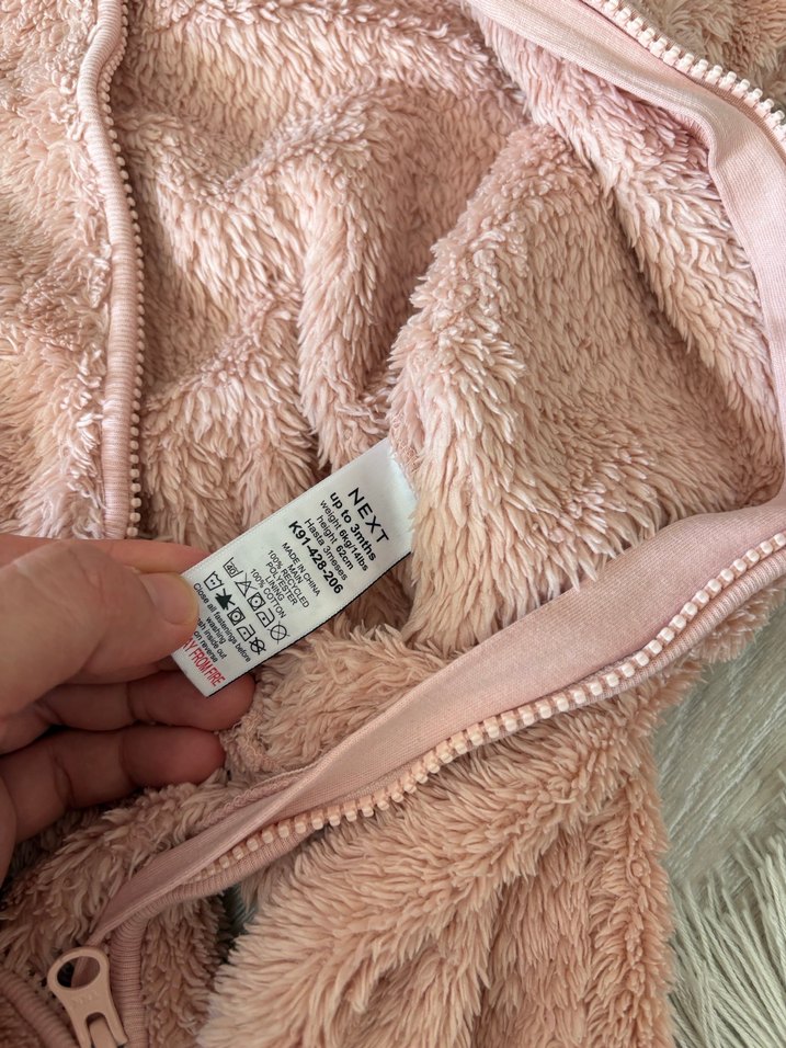 Pembe Kürklü Bebek Kız Mont Tulum - Görsel 2