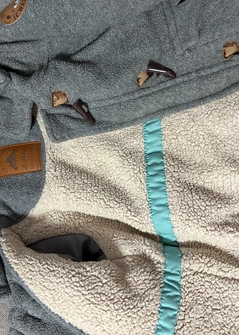 Gri Erkek Çocuk Düğmeli Polar Mont - Görsel 3