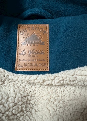 Erkek Çocuk Petrol Yeşili Düğmeli Polar Mont - Görsel 3