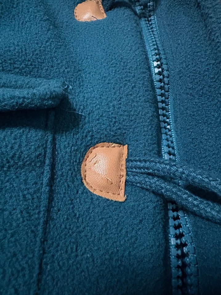 Erkek Çocuk Petrol Yeşili Düğmeli Polar Mont - Görsel 2