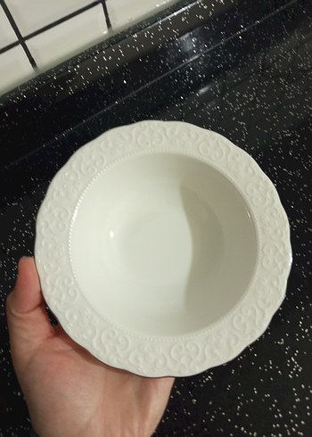 Diğer Desenli Beyaz Seramik Kase