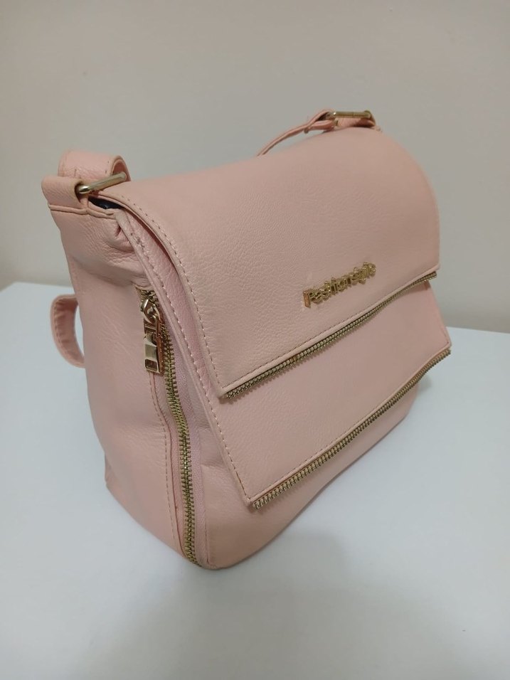 Fashionsiyle Pudra Pembe Deri Kadın Çanta - Görsel 2