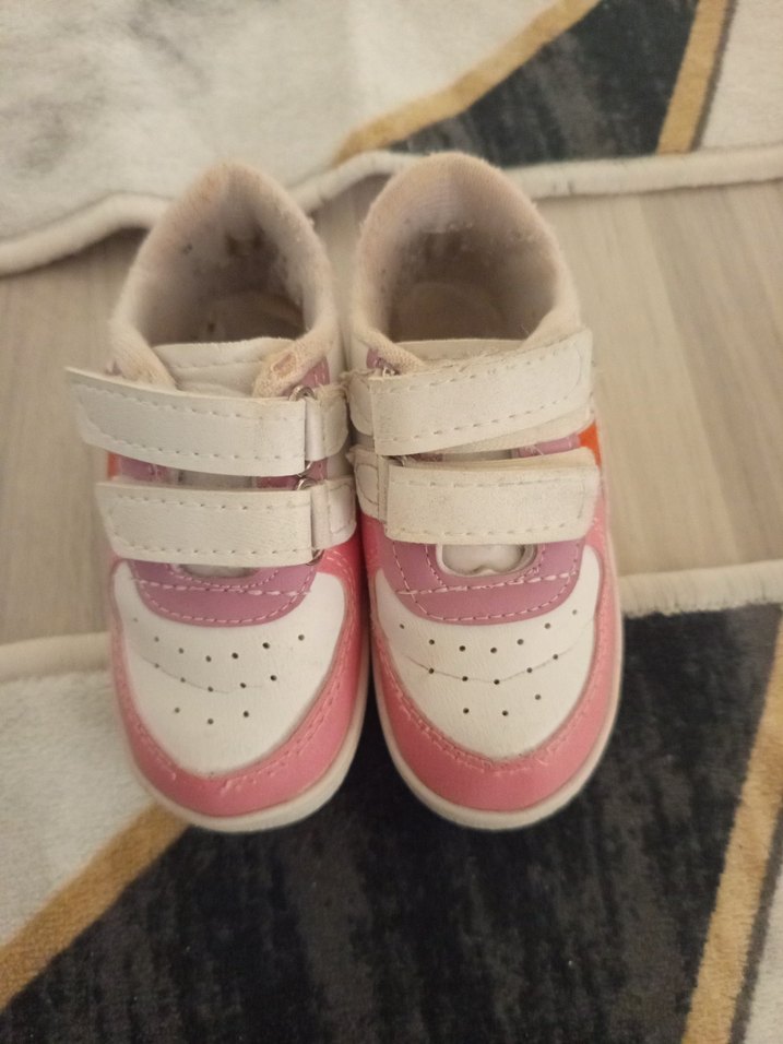 Kız Çocuk Pembe Cırtlı Günlük Spor Ayakkabı - Görsel 3