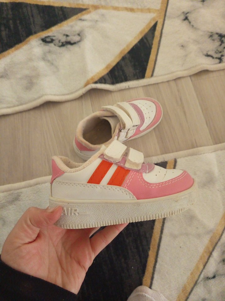 Kız Çocuk Pembe Cırtlı Günlük Spor Ayakkabı - Görsel 2