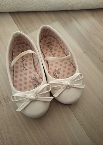 Kız Çocuk Beyaz Fiyonklu Babet Ayakkabı - Görsel 2