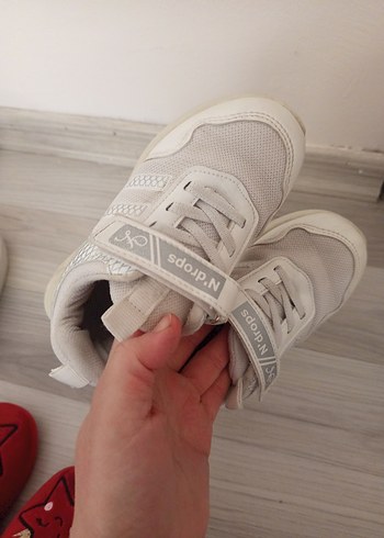 erkek çocuk  Beyaz Cırt Cırtlı Spor Ayakkabı - Görsel 4