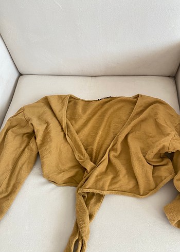 Diğer Bej Keten Kadın mini bolera