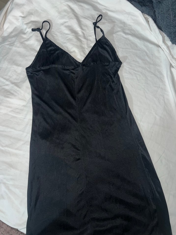 Siyah V Yaka Hamile ve Emzirme Gecelik - Görsel 2