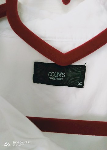 l/xl Beden COLİNS Beyaz Erkek Gömlek