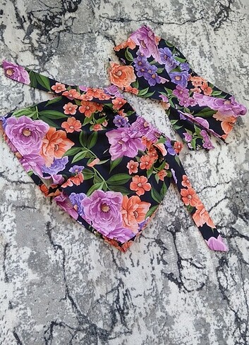 Crop-büstiyer Şort Takım plaj giyim - Görsel 4