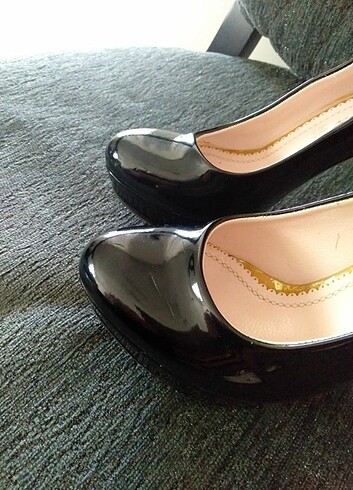 Yüksek platform topuklu rugan ayakkabı - Görsel 5