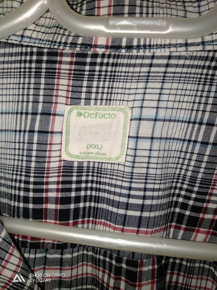 Ekose Kısa Kollu Erkek Gömlek - Görsel 3