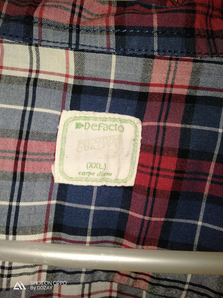 Ekoseli Kısa Kollu Pamuklu Gömlek - Görsel 3