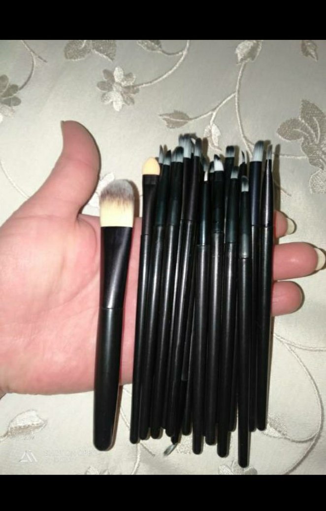 Siyah Profesyonel 20 li Makyaj Fırça Seti siyah - Görsel 3