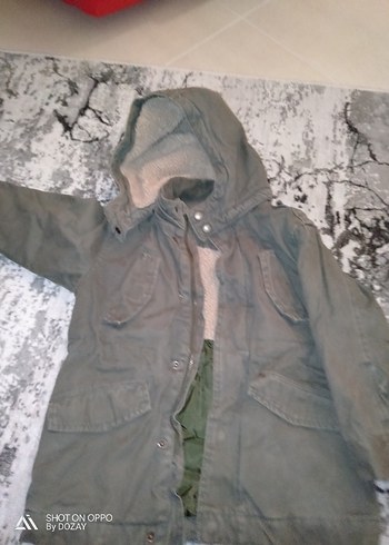 Haki Erkek Çocuk Kaban - Görsel 2