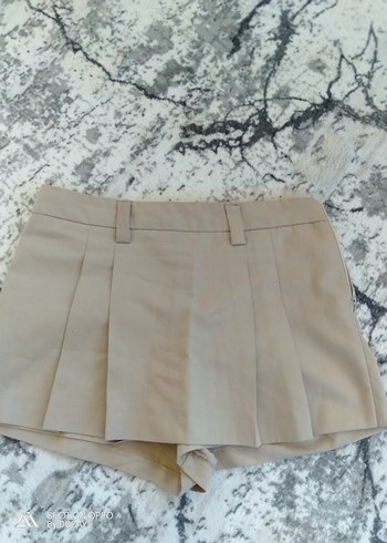 Stradivarius Bej Mini Şort-Etek