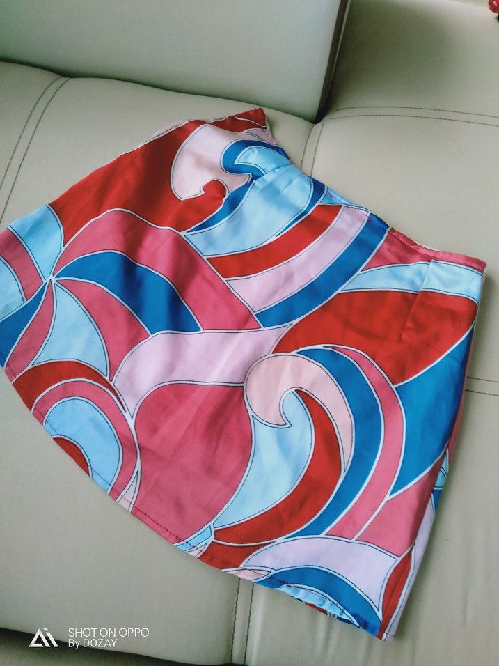 Düğmeli Renkli Mini etek - Görsel 3