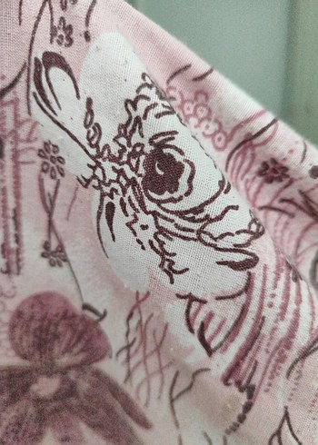 Pembe Çiçek çift kişilik Nevresim takım - Görsel 2