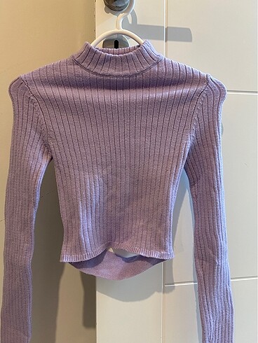 Bershka Lila Uzun Kollu Crop