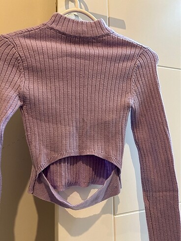Bershka Bershka Lila Uzun Kollu Crop