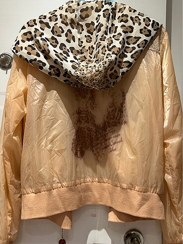 m Beden Fashion Leopar Detaylı Ceket