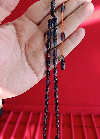 Usta yapımı ateş kehribar tesbih 