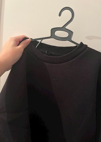 xs Beden Siyah Oversize Kadın Sweatshirt