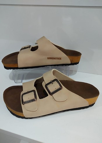 Bej Renkli Tokalı Birkenstock Terlik