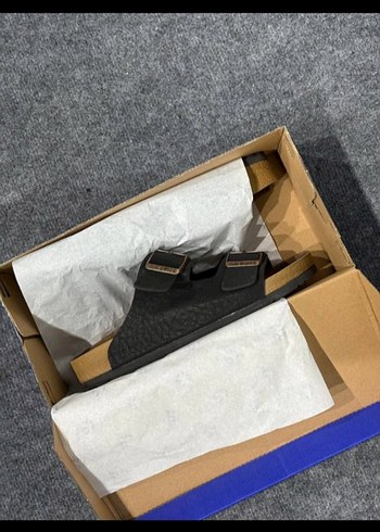 39 Beden kahverengi Renk Birkenstock Tokalı Siyah Terlik