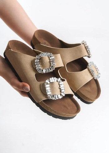 Birkenstock Kadın Tokalı Terlik Krem