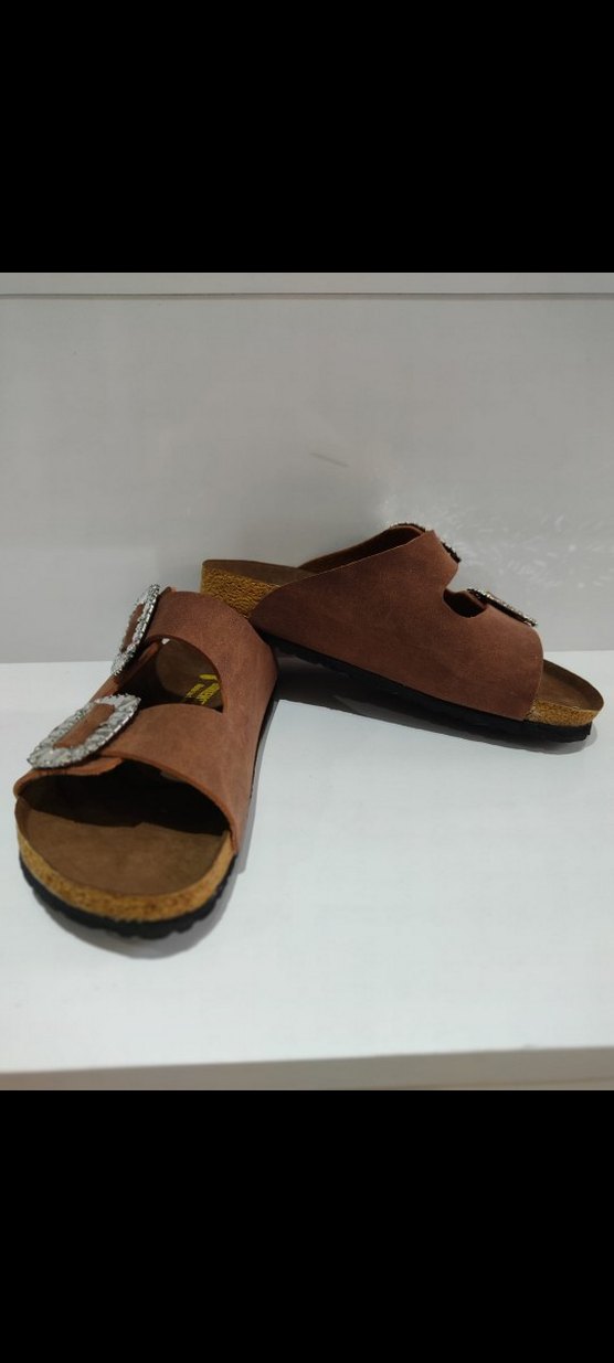 Birkenstock Kadın Tokalı Terlik Taba - Görsel 5