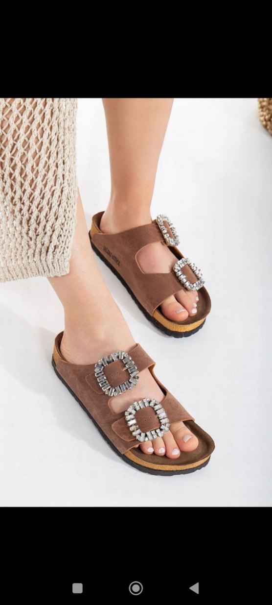 Birkenstock Kadın Tokalı Terlik Taba - Görsel 2
