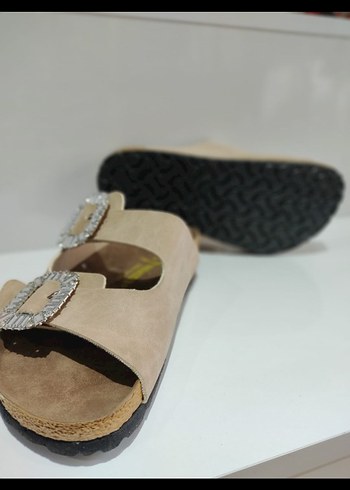 Birkenstock Kadın Tokalı Terlik Krem - Görsel 6