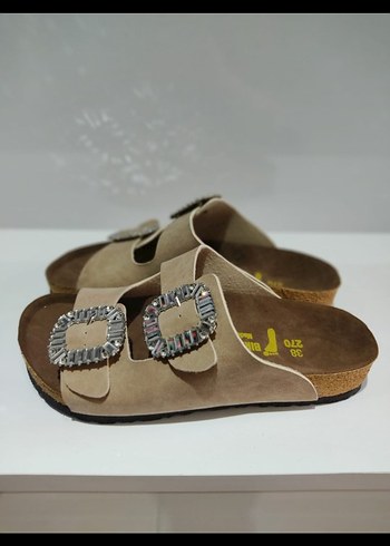 Birkenstock Kadın Tokalı Terlik Krem - Görsel 7