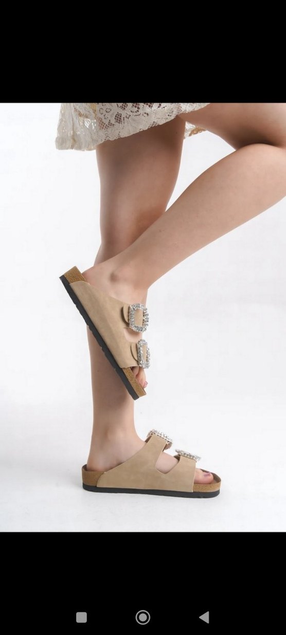 Birkenstock Kadın Tokalı Terlik Krem - Görsel 5